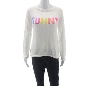 Lilly Pulitzer Unisex Pullover Sweater White Long Sleeve Size S